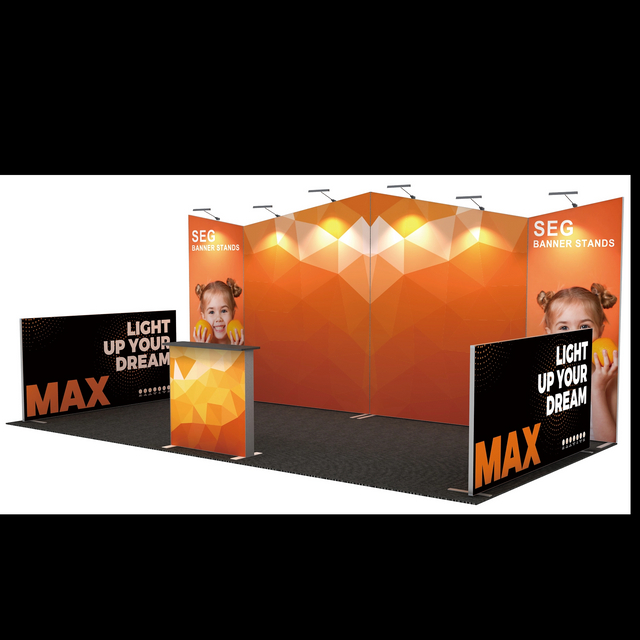 20ftx10ft 40SEG Booth Solution 209-A4C4C4A4