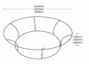 Tapered Circle Hanging Banner Tube Fabric Display Wall