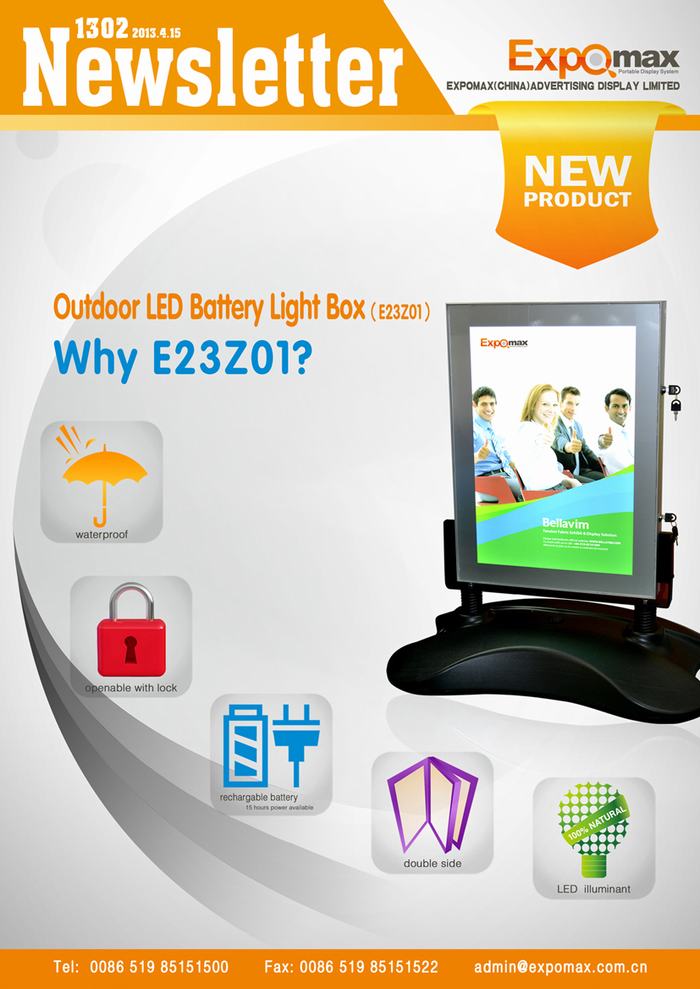 The New Coming of April - Outdoor LED Battery Light Box (E23Z01)!