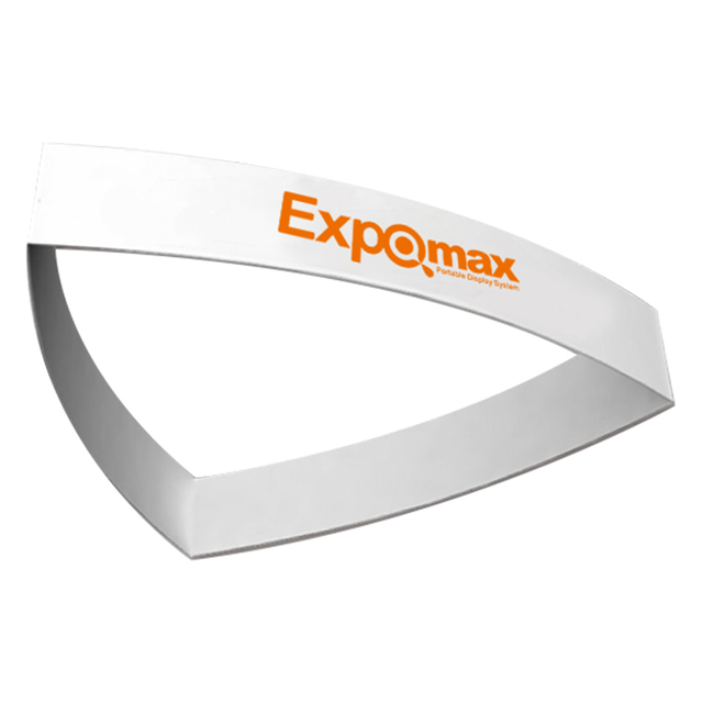 Curved Triangle Hanging Banner Tube Fabric Display Wall