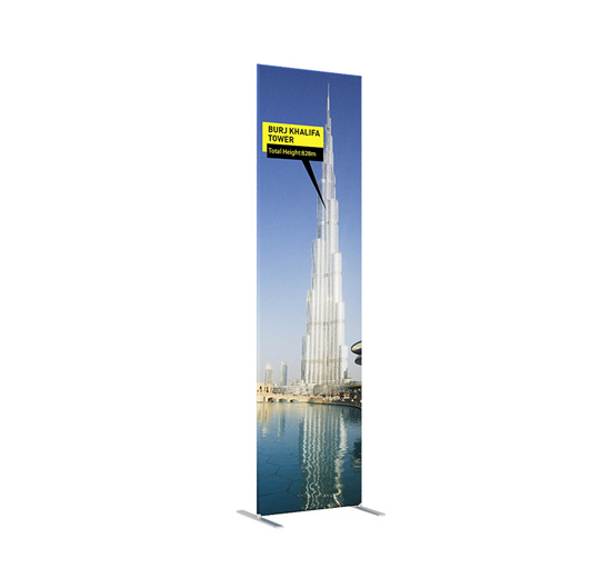 24" Economy Tube Banner Stand With Steel Feet EM-17B2