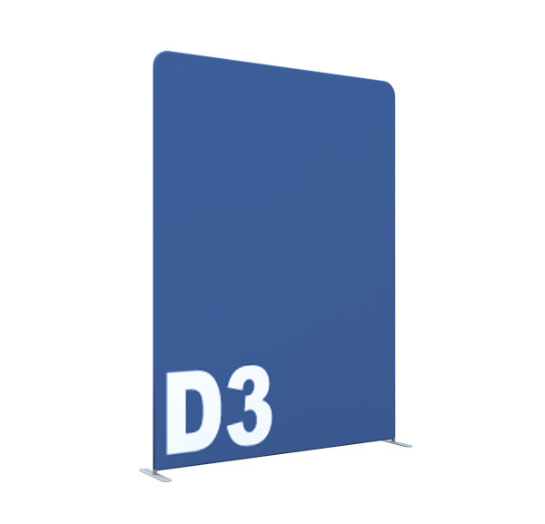 Booth Standard sized D series Fabric display Wall