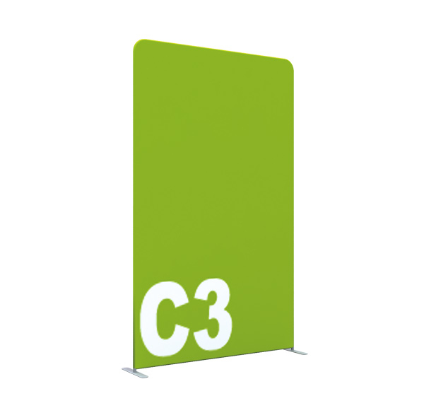Booth Standard sized C series Fabric display Wall
