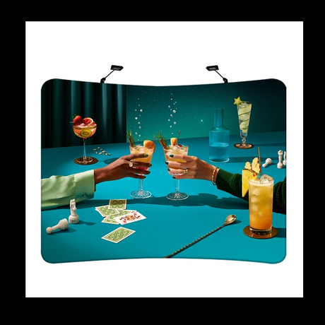 10FT TUBE Curved-shaped Fabric Display Wall