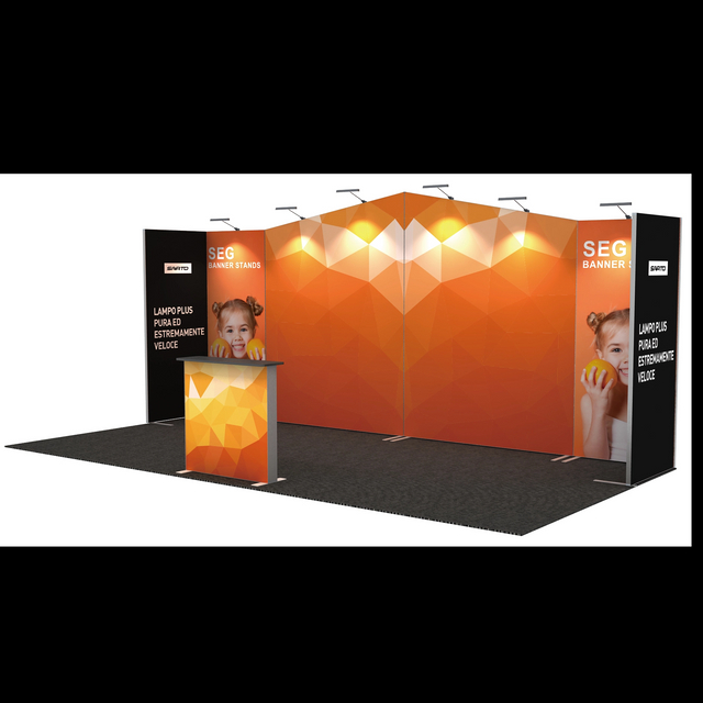 20ftx10ft 40SEG Booth Solution 210-A1A1C4C4A1A1