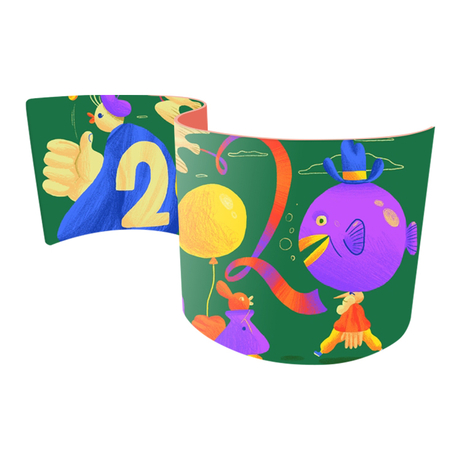 EZ Tube Semi-circle Stand S EM-17W5 Fabric Display Wall