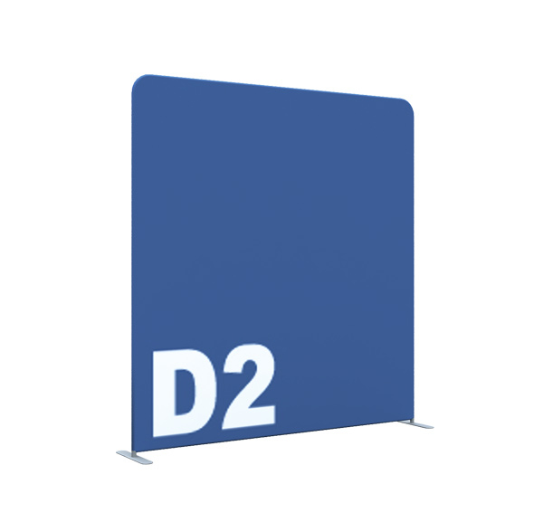 Booth Standard sized D series Fabric display Wall