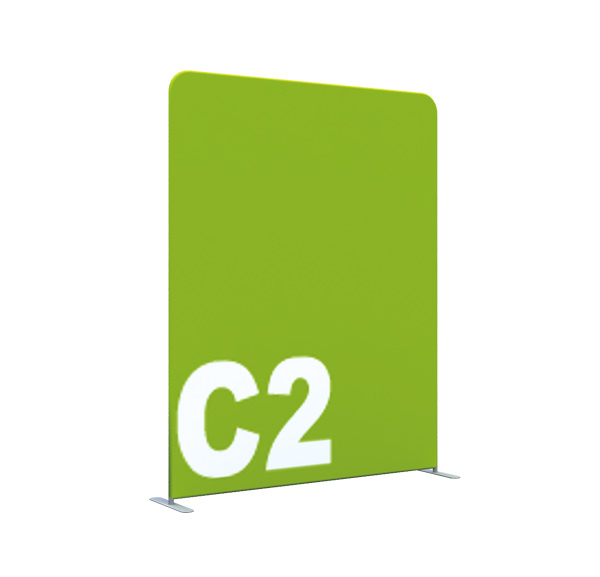 Booth Standard sized C series Fabric display Wall