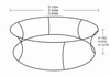 Circle Hanging Banner Tube Fabric Display Wall