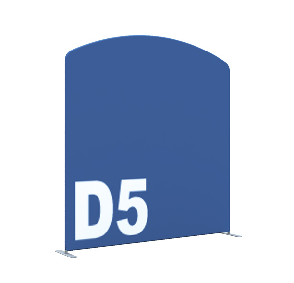 Booth Standard sized D series Fabric display Wall