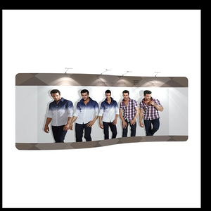 20FT TUBE S-shaped Fabric display Wall