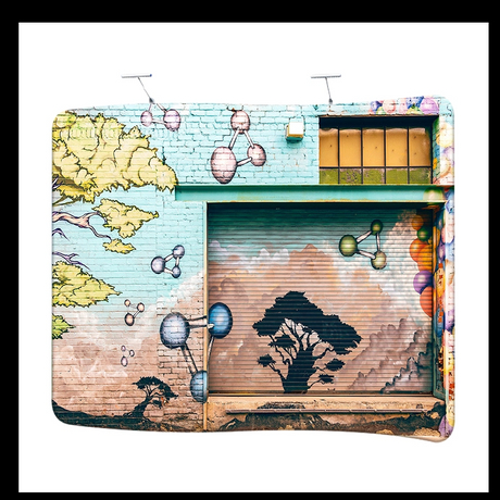 10FT TUBE S-shaped Fabric display Wall