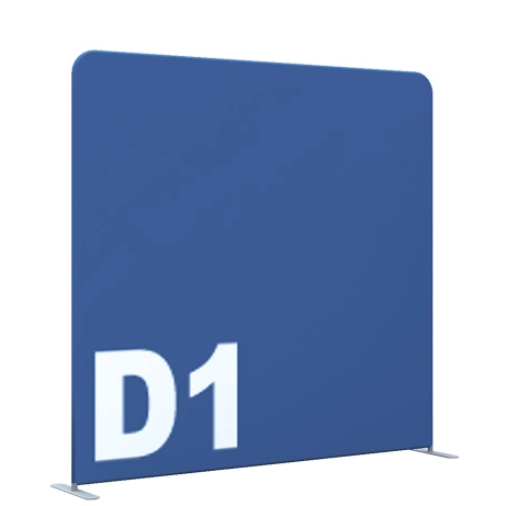 Booth Standard sized D series Fabric display Wall