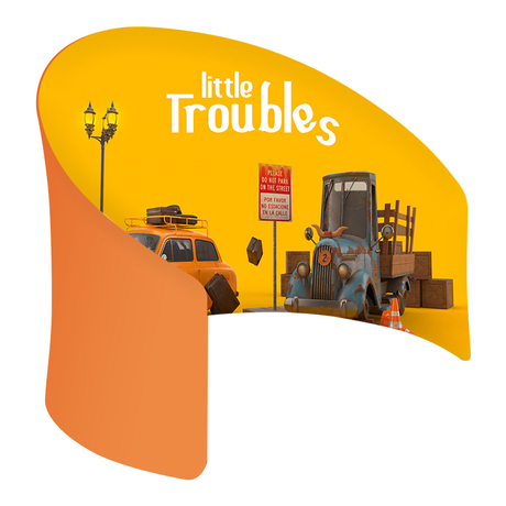 EZ Tube Semi-circle Stand A EM-17W1 Fabric Display Wall