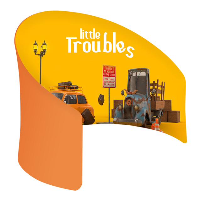 EZ Tube Semi-circle Stand A EM-17W1 Fabric Display Wall
