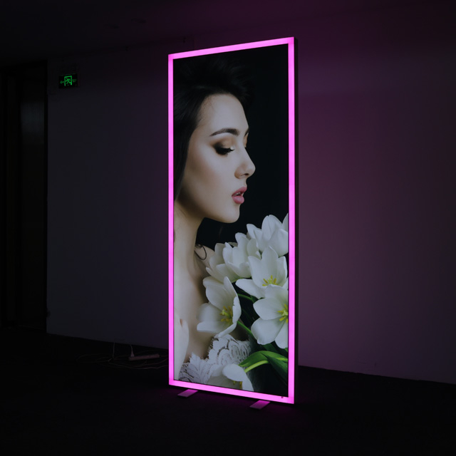 39.37" Width RGB LED Edge Frame Lightbox EM-22AB