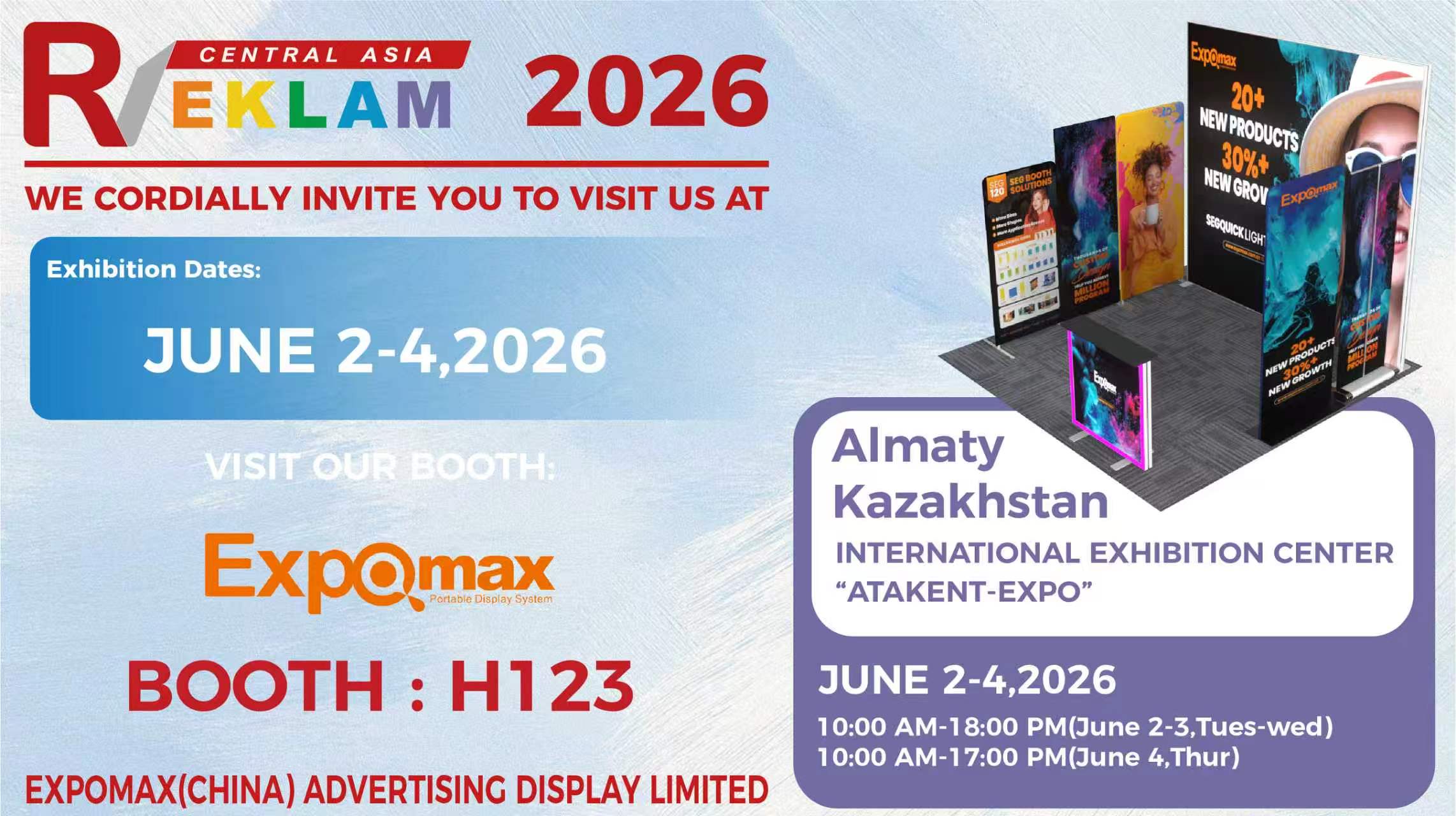 Expomax Heading to CENTRAL ASIA REKLAM 2026: Showcasing Next-Gen, Tool-Free Exhibition Systems in Almaty
